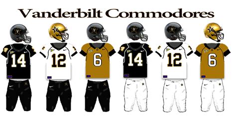 Vanderbilt Commodores Football Team uniforms | Vanderbilt commodores ...