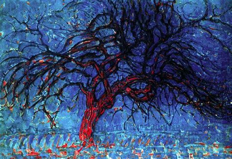 Avond (Evening): The Red Tree, 1908 by Piet Mondrian