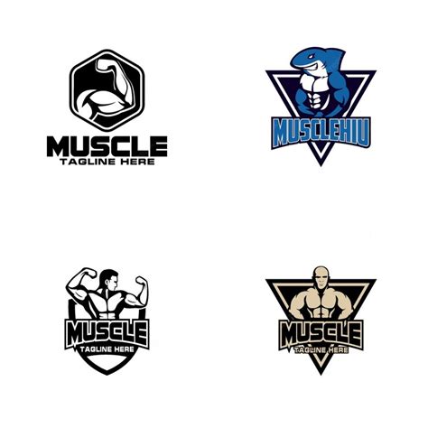 Premium Vector | Muscle Logo Design