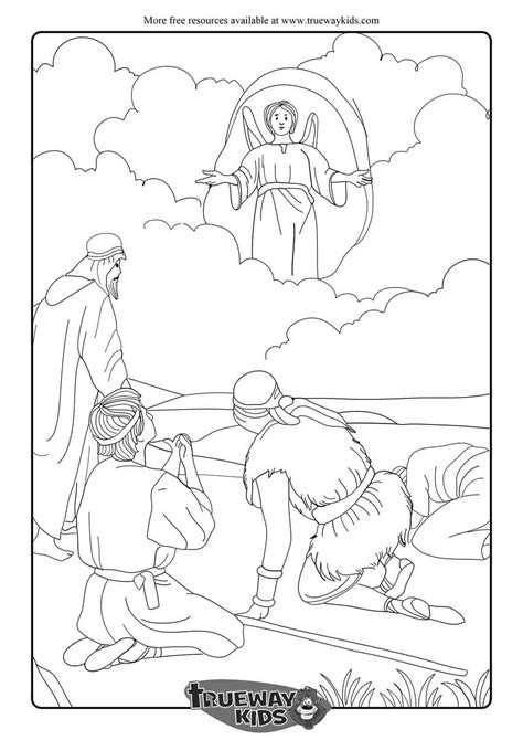 Angels And Shepherds Coloring Pages