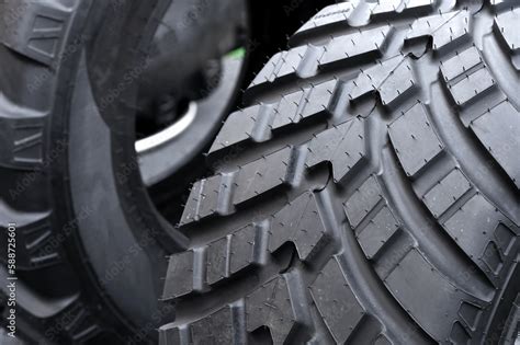 Big Black Truck tires Stock Photo | Adobe Stock