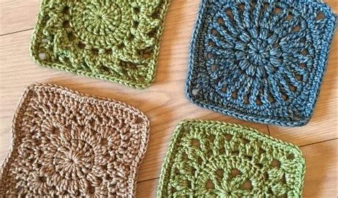 Free Granny Square Crochet Pattern: 4 Floral Motifs - cypress|textiles