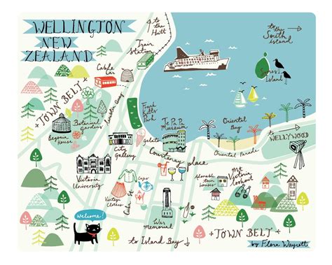 Map of Wellington print | Felt