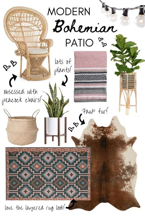 Modern Bohemian Patio Mood Board | Bohemian patio, Modern bohemian ...