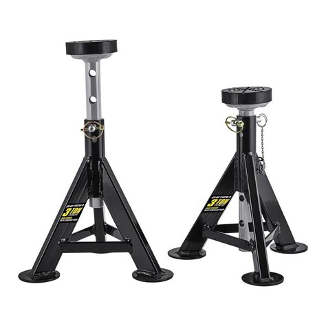 3 Ton Heavy Duty Ratcheting Jack Stands, Black