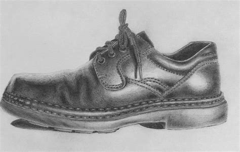 Realistic Drawing of a Shoe by a DrawPj.com Student