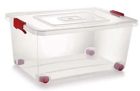 Plastic Storage Boxes with Wheels at Rs 299/piece | Clear Plastic Box ...