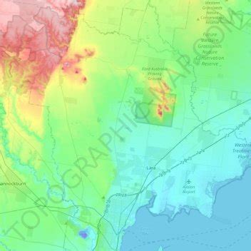 Lara District topographic map, elevation, terrain