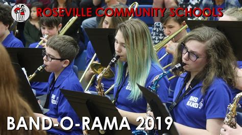 Roseville Community Schools Band-O-Rama 2019 - YouTube