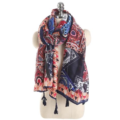 2018 Spring Summer Bandana Cotton Scarf Large Women Bohemia Style Female Big Shawl Scarves ...