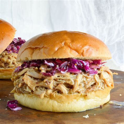 Honey Mustard Shredded Chicken Sandwich Recipe