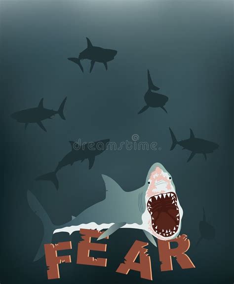 Shark Attack stock vector. Illustration of marine, mesh - 36481365