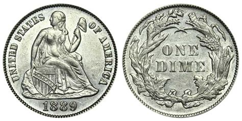 1889 Seated Liberty Dime Coin Value Prices, Photos & Info