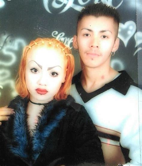 Quintessential 90's Chola Couple : r/awfuleyebrows