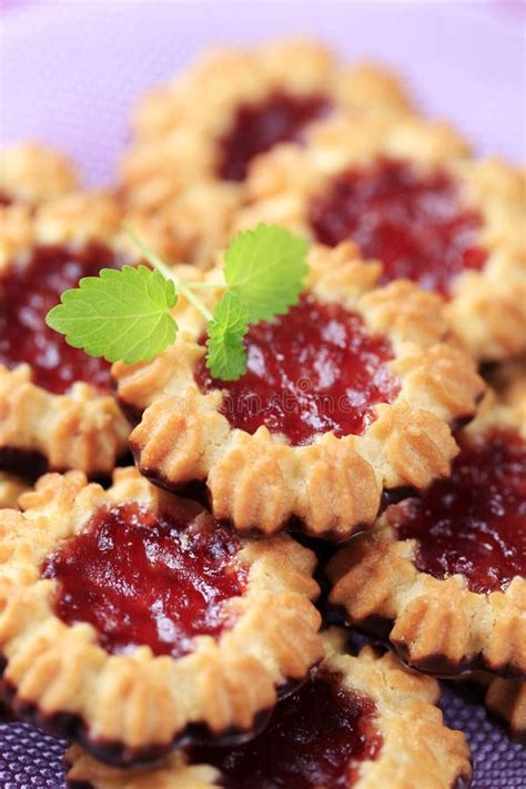 Butter Biscuits With Fruit Jam Stock Image - Image of aroma, appetizing: 18017263