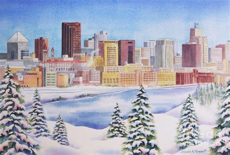 St. Paul Skyline Painting by Deborah Ronglien