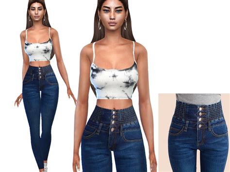 The Sims Resource - High Waisted Jeans