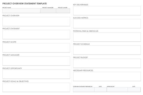 Free Project Overview Templates | Smartsheet