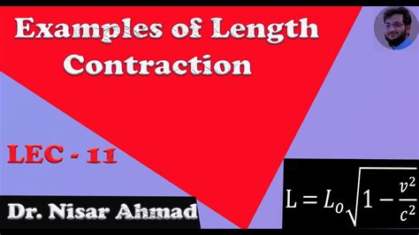 Examples of Length Contraction |Numerical on length contraction ...