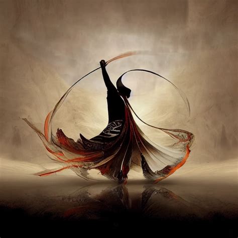 whirling dervish, tribal, fractal, matte painting | Midjourney