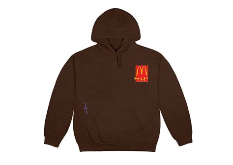 Travis Scott x McDonald's Cactus Pack Sticker Hoodie Brown - 88YungPlug