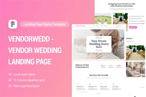 VendorWedd - Vendor Wedding Landing Page Template | Figma Community