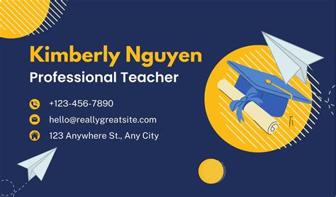 Teacher Business Cards Templates Free