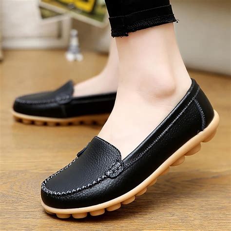 Simple leather upper boat shoe with rubber comfort sole Upper Material: Genuine leather Lining ...