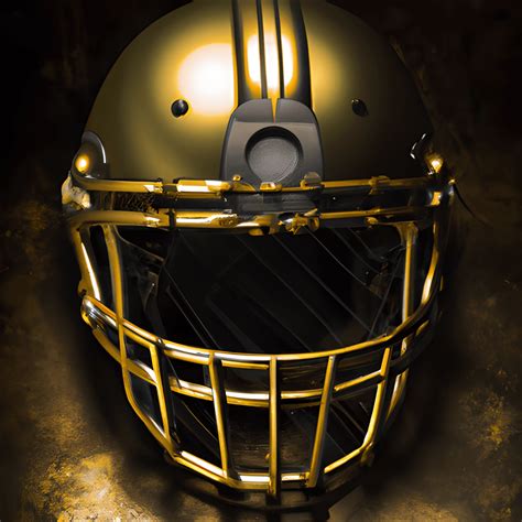 Gold Steam Punk Football Helmet · Creative Fabrica