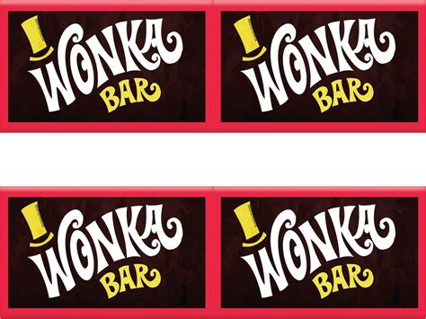 Wonka Bar Printable Wrapper