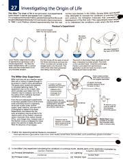 Investigating the Origin of Life: Experiments Disprove | Course Hero