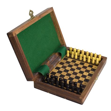 Vintage Classic Hand Crafted Wooden Travel Pocket Chess Set With Case | eBay