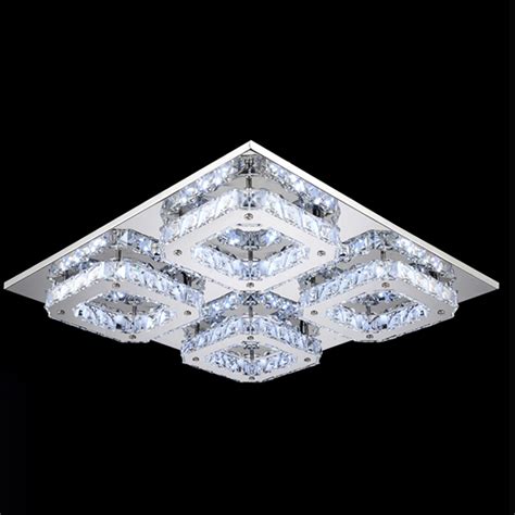 page title,modern led crystal ceiling lamps 4 lights transparent crystal 90-265v living bed room ...
