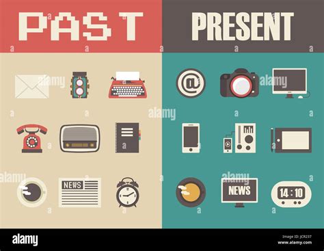 retro and modern technology, past to present Stock Vector Image & Art ...