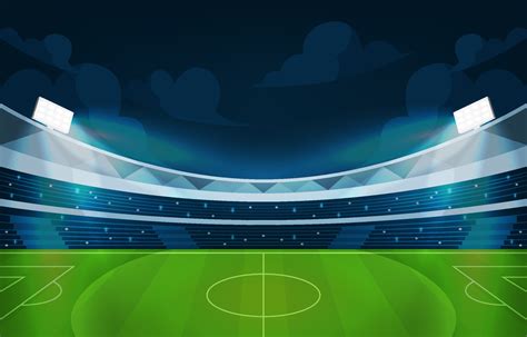Football Stadium Background Vector