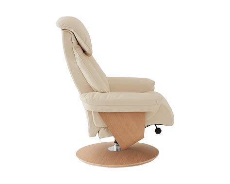Alfredo Leather Recliner & Stool | Oliver Birch