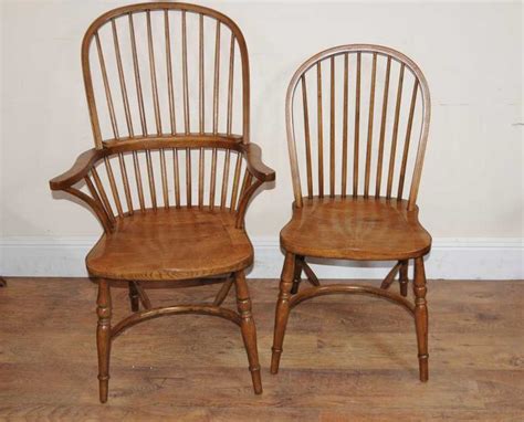 8 Oak Windsor Kitchen Dining Chairs Farmhouse Chair