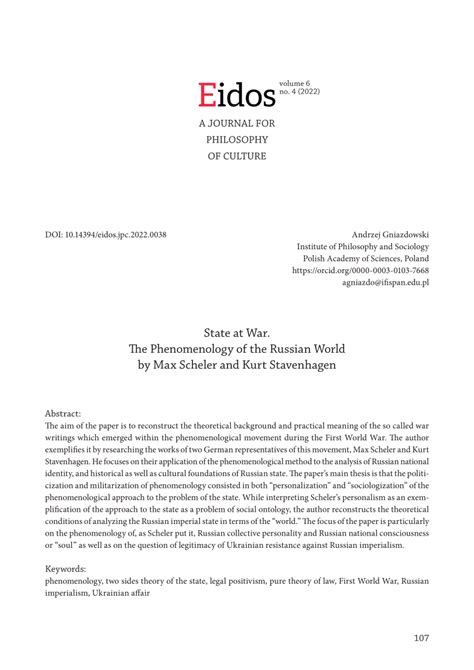 (PDF) State at War. The Phenomenology of the Russian World by Max ...