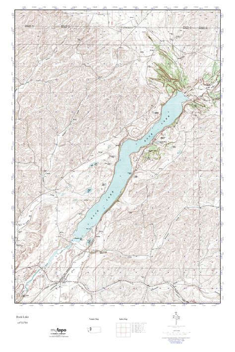 MyTopo Rock Lake, Washington USGS Quad Topo Map