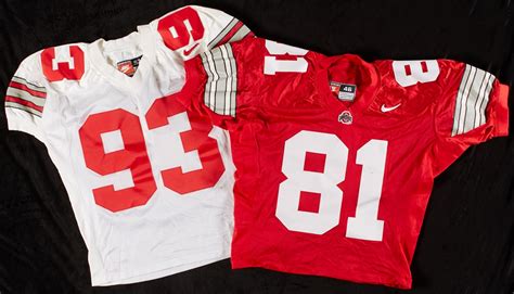 Lot Detail - Pair of Game-Worn Ohio State Football Jerseys (2)