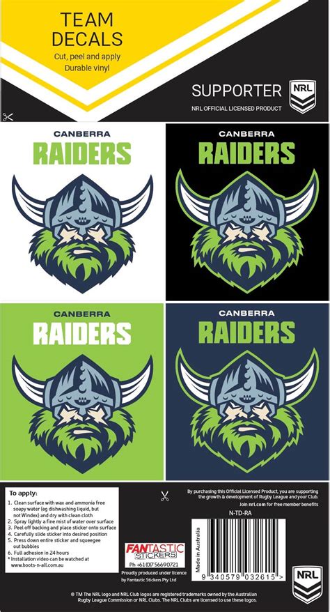 Raiders Team Decals (2020) – FANtastic Stickers