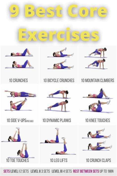 9 Best Core Exercises at Home | No Equipment Needed | | Effective ab workouts, 8 minute ab ...