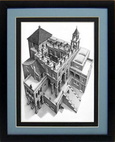 Ascending & Descending by M.C. Escher Framed Poster Print | Etsy