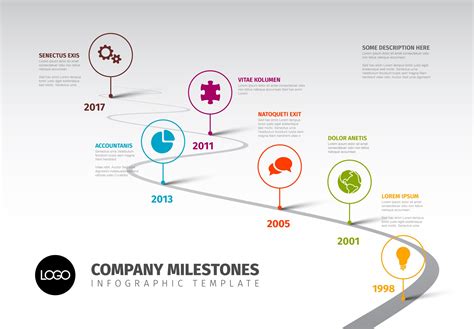 Timeline template with icons ~ Other Presentation Software Templates ~ Creative Market