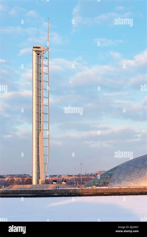 The Glasgow Tower and the Glasgow Science Centre, Scotland, UK Stock ...