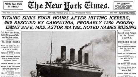 Titanic Newspaper