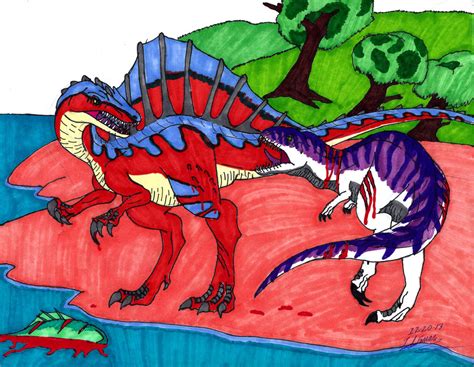 Spinosaurus vs Giganotosaurus by clinclang on DeviantArt