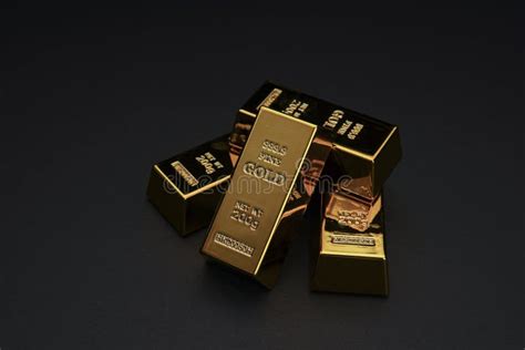 Many Shiny Gold Bars on Black Stock Photo - Image of financial ...