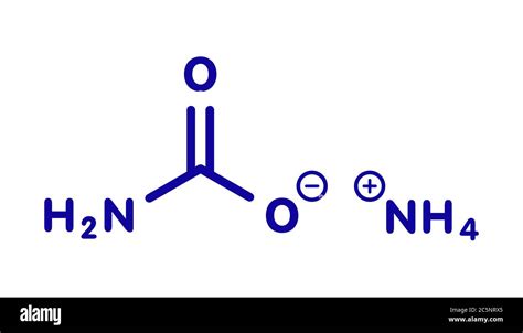 Ammonium carbamate, chemical structure. Skeletal formula Stock Photo - Alamy