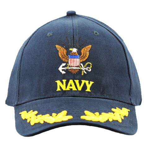 US Navy Embroidered Military Cap With Scrambled Eggs - Walmart.com ...